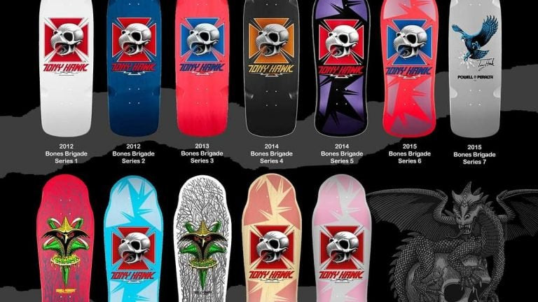 The Powell Peralta Tony Hawk skateboard reissues to date - SkateTillDeath.com