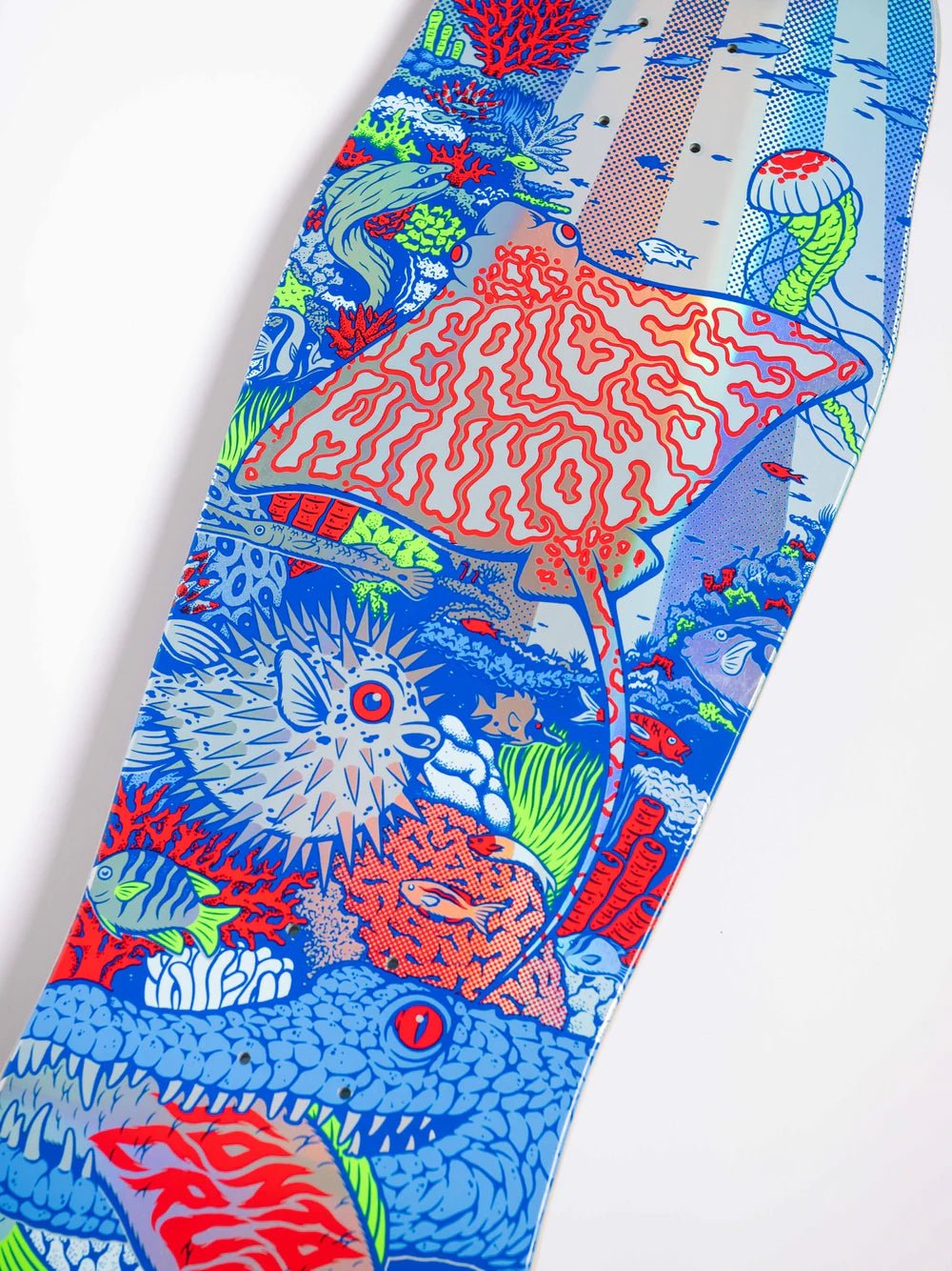 10.34in Winkowski Aquatic Prismatic Santa Cruz Shaped Skateboard Deck - SkateTillDeath.com