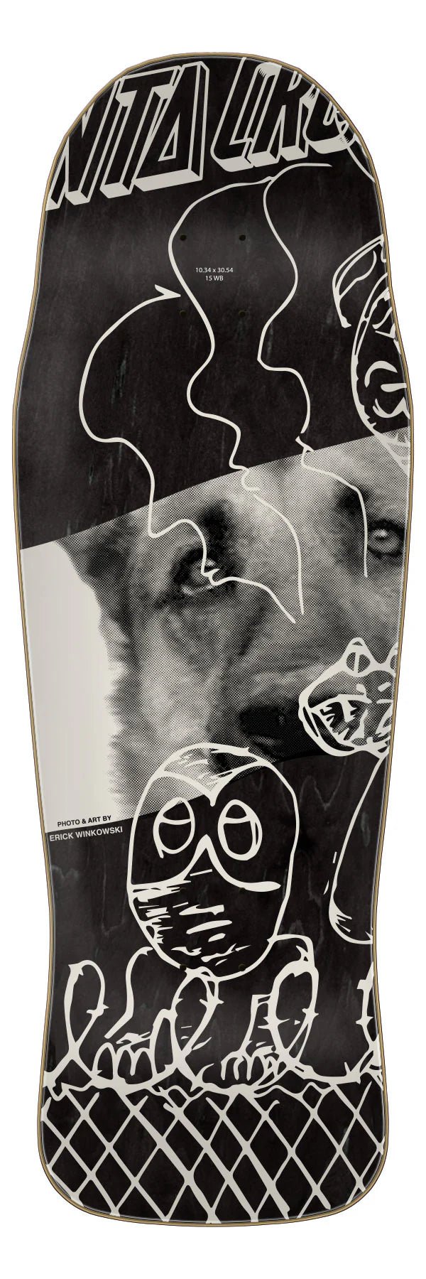 10.34in Winkowski Tribute Shaped Santa Cruz Skateboard Deck - SkateTillDeath.com