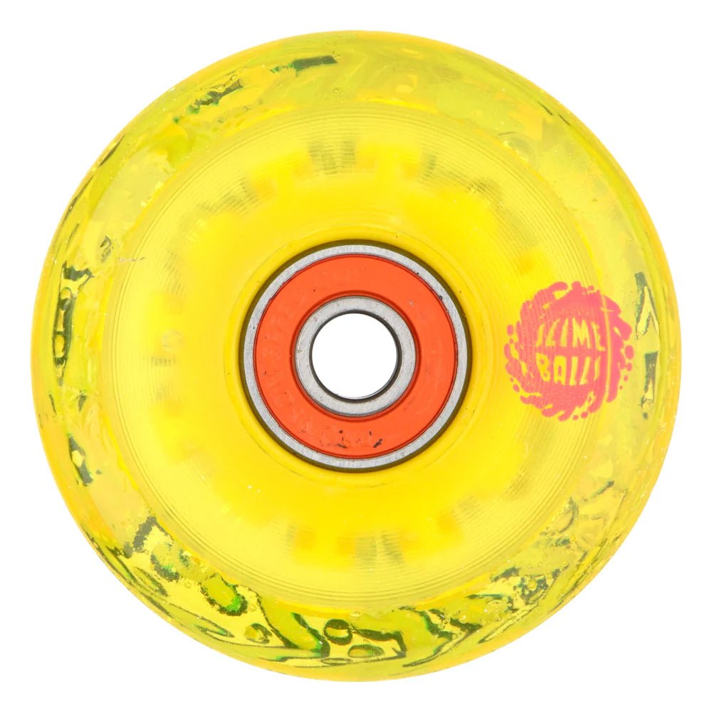 60mm Gator Swamp Spew Light Ups Yellow LED OG Slime 78a Slime Balls Skateboard Wheels - SkateTillDeath.com
