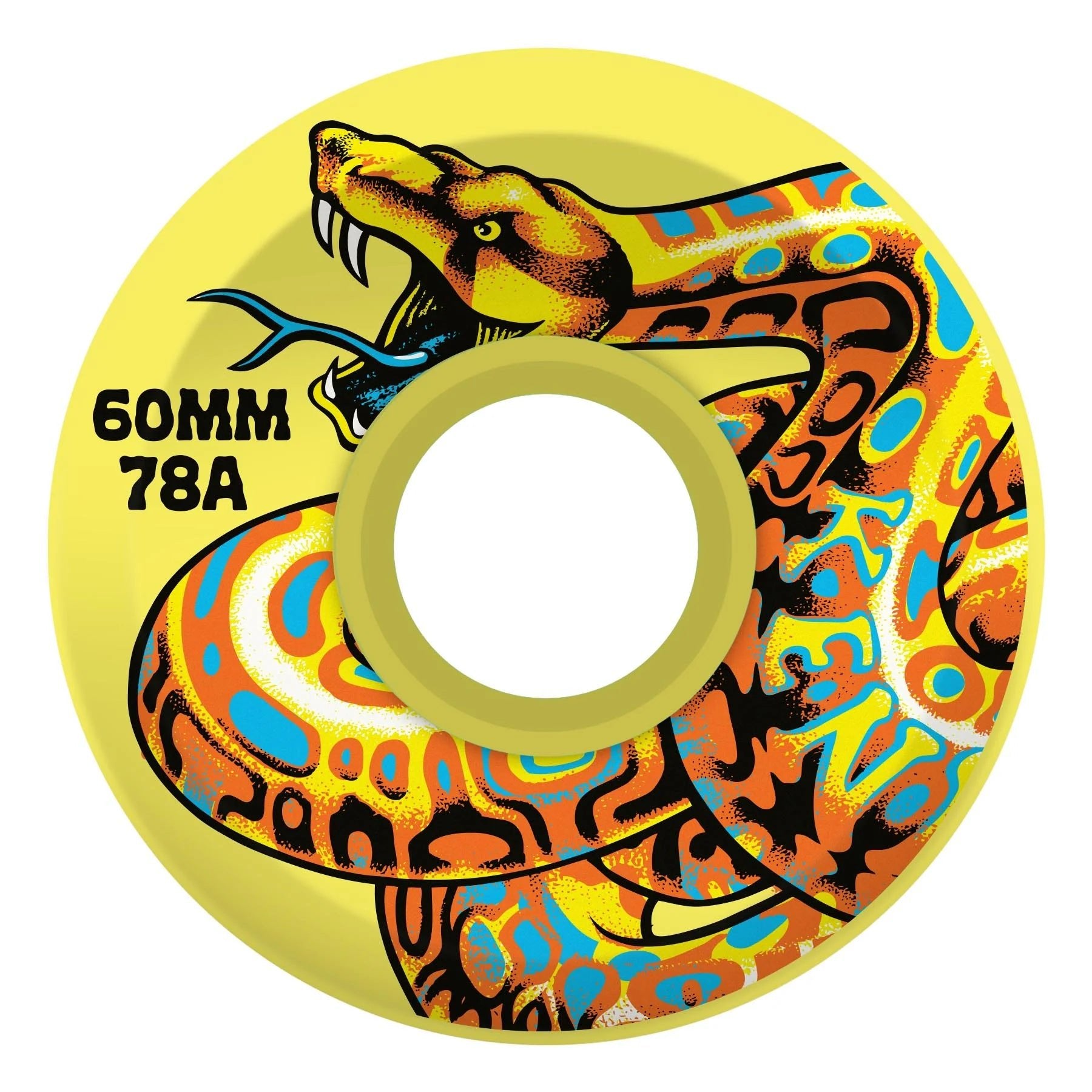 60mm Jeff Kendall Snake Yellow 78a Slime Balls Skateboard Wheels - SkateTillDeath.com