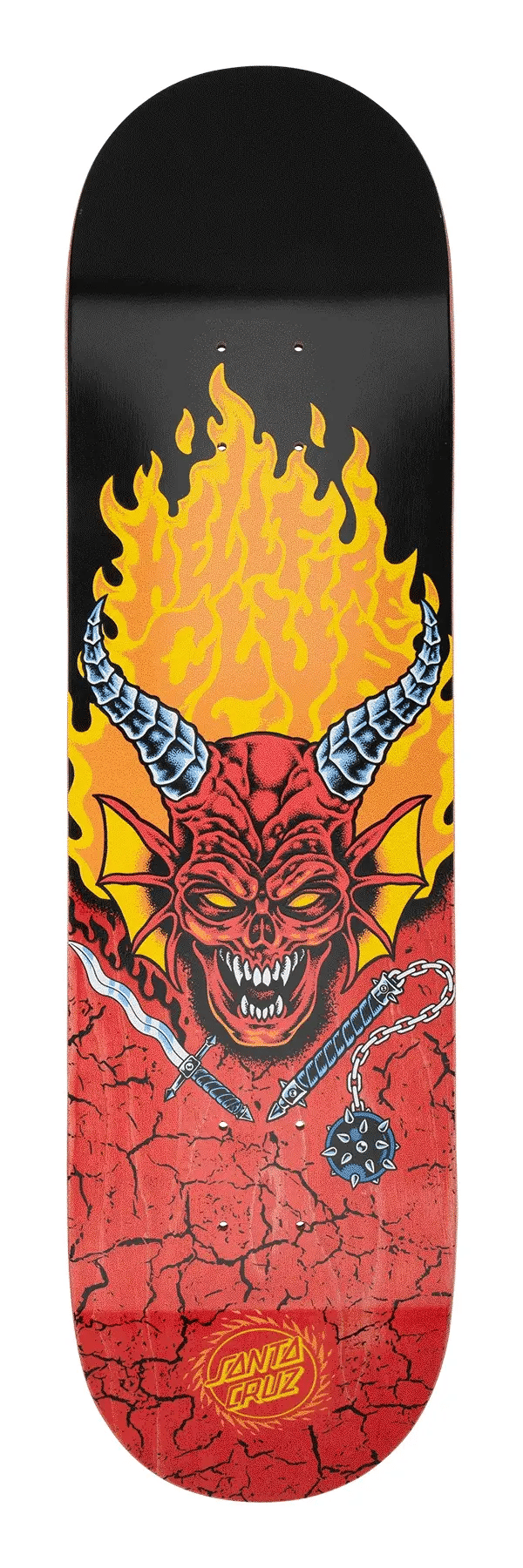 8.25in Stranger Things Hellfire Club Santa Cruz Skateboard Deck - SkateTillDeath.com