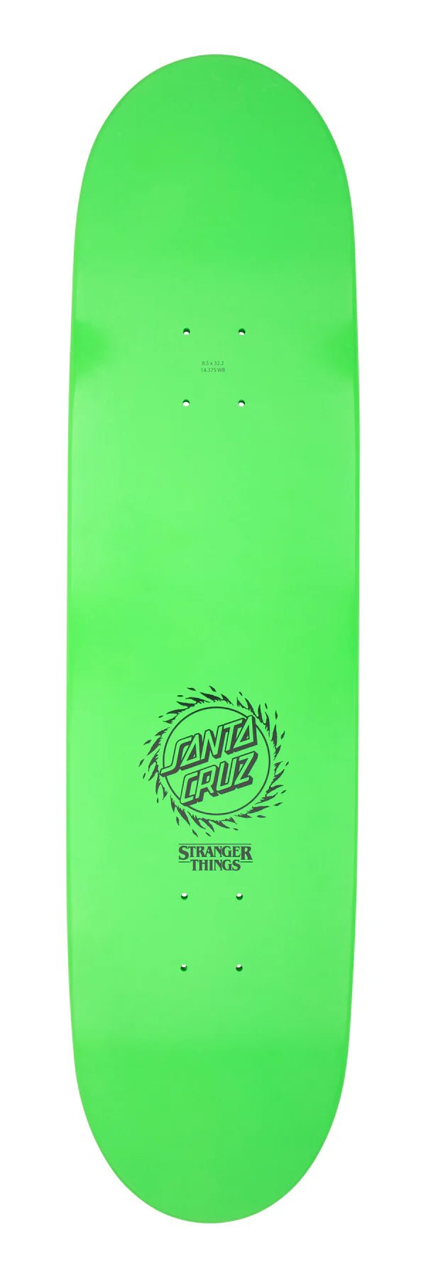 8.5in Stranger Things Vecna Santa Cruz Skateboard Deck - SkateTillDeath.com