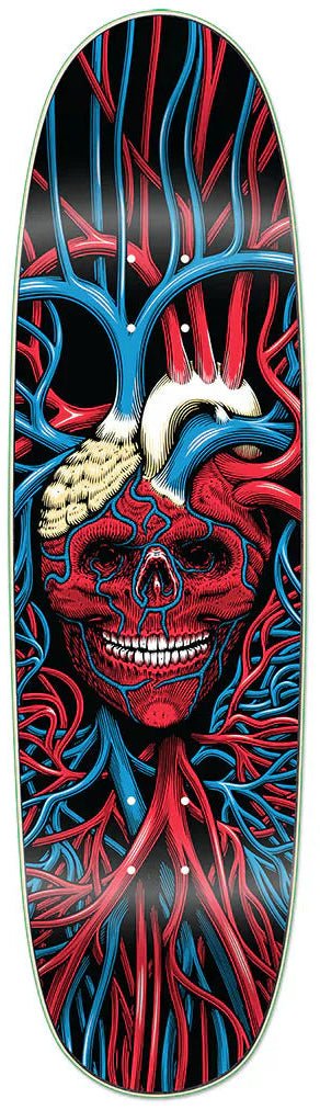 8.875" Heart Skull "Black Velvet" Deck - Signed by Sean Cliver - SkateTillDeath.com