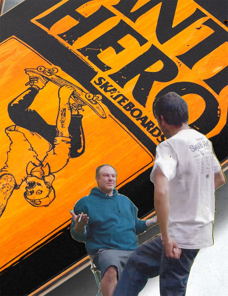 ANTI - HERO SSD 25 GROSSO HAND PLANT 9.25 WHEEL WELLS SQUARE EDGE DECK - SkateTillDeath.com