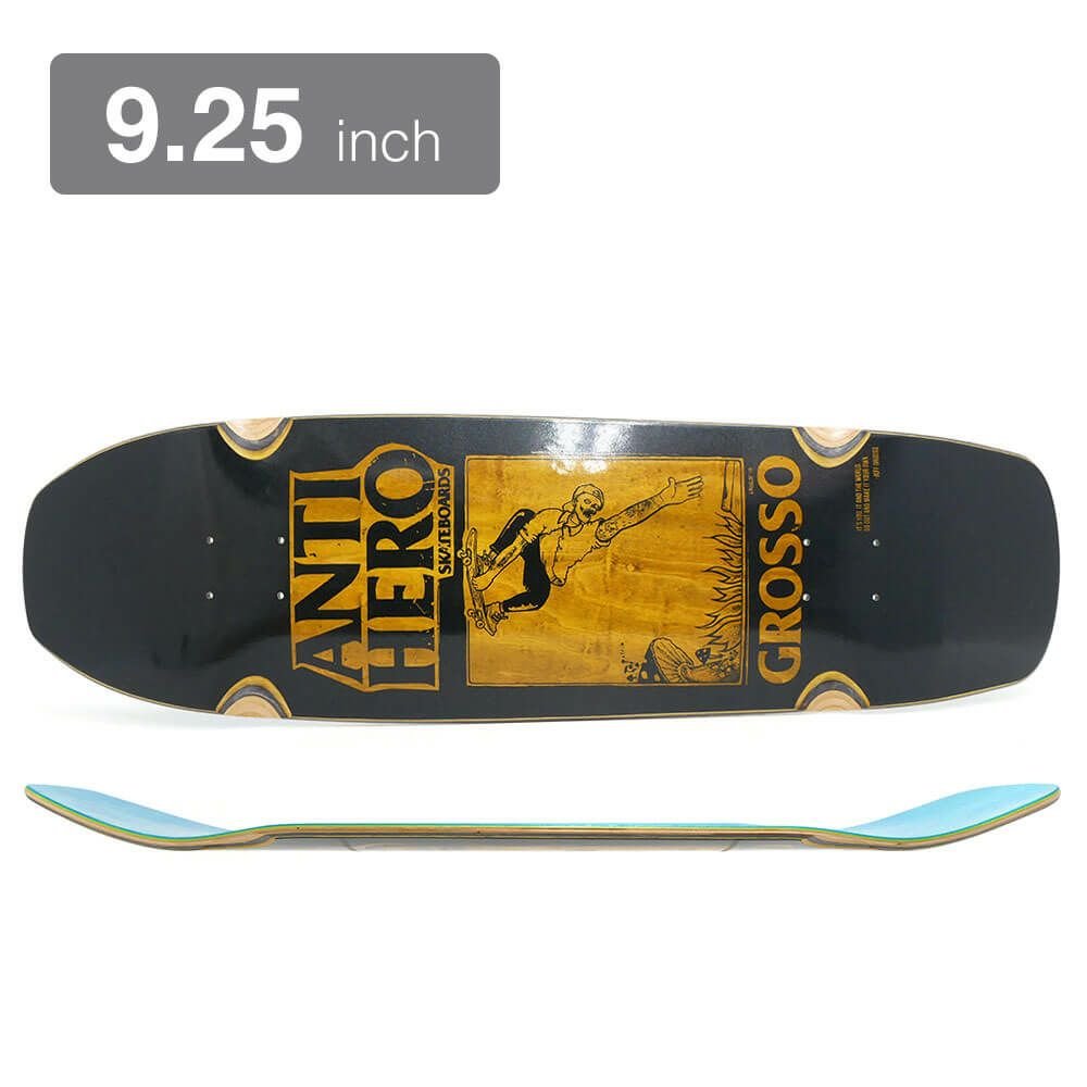 ANTI - HERO SSD 25 GROSSO HAND PLANT 9.25 WHEEL WELLS SQUARE EDGE DECK - SkateTillDeath.com