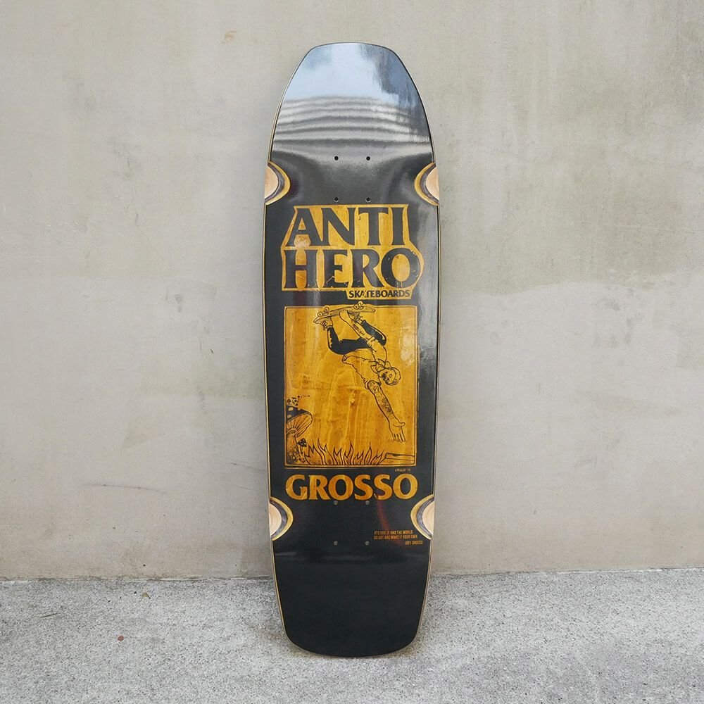 ANTI - HERO SSD 25 GROSSO HAND PLANT 9.25 WHEEL WELLS SQUARE EDGE DECK - SkateTillDeath.com