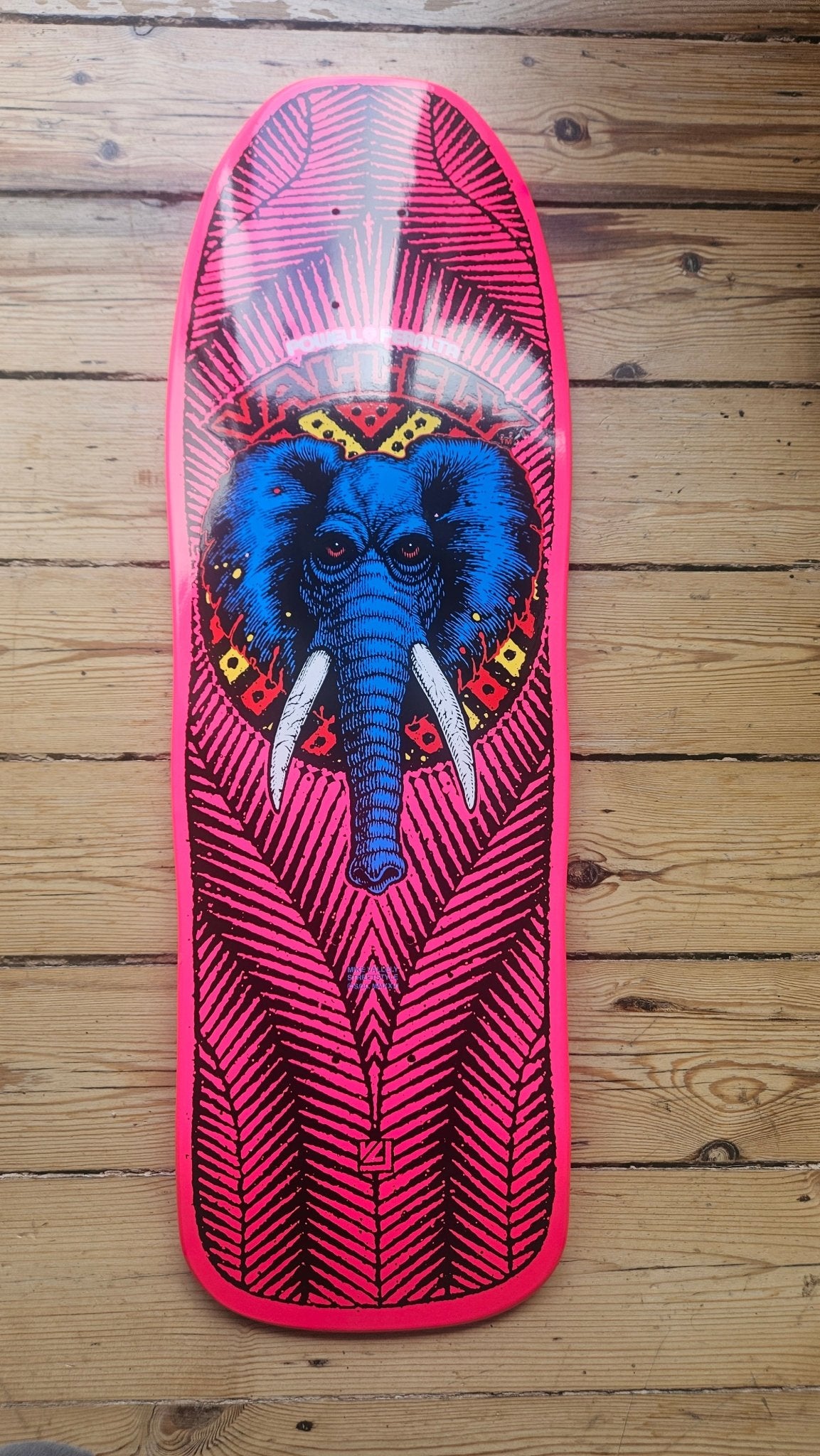DEFECT Powell Peralta Mike Vallely Elephant Reissue Skateboard Deck Pink - 9.85 x 30 (with minor mark) - SkateTillDeath.com