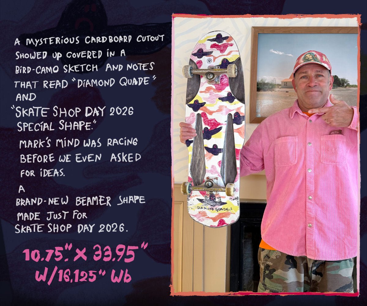 KROOKED DECK SSD26 DIAMOND QUAD 10.75 X 33.95 WB 16.125 - SkateTillDeath.com