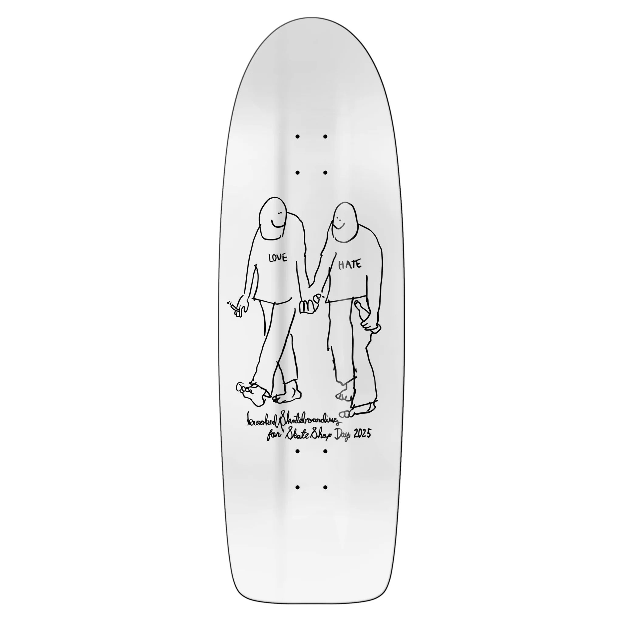 KROOKED Skateshop Day 2025 BEAMER LOVE & HATE DECKS - SkateTillDeath.com