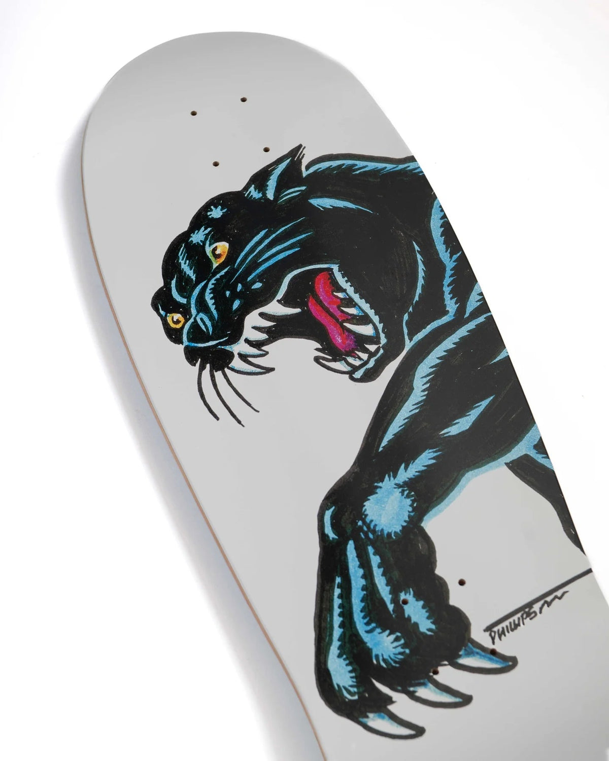 Natas Sketch Panther Reissue 10.54in x 30.14in Santa Cruz Decks - SkateTillDeath.com