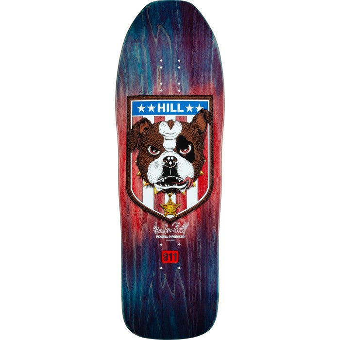 Powell Peralta Frankie Hill Bulldog Reissue Skateboard Deck Blue/Red fade - 10 x 31.5 - SkateTillDeath.com