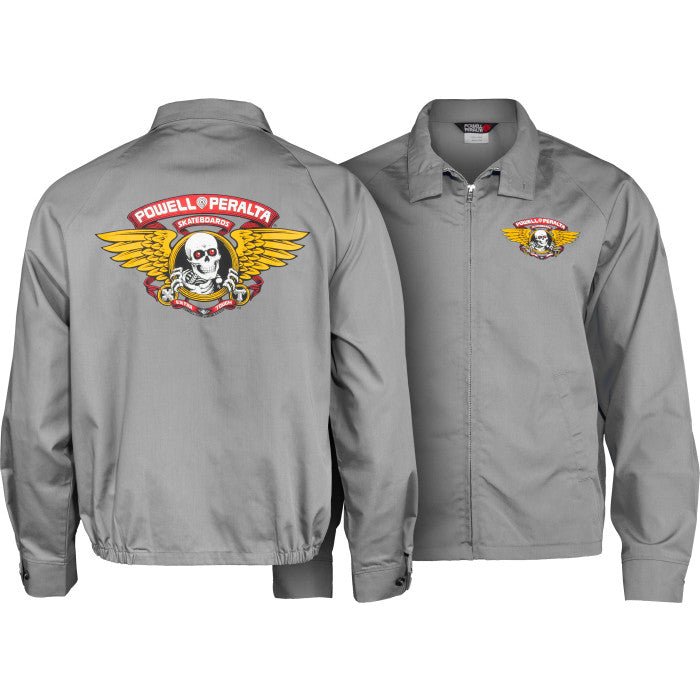 Powell Peralta Jacket Winged Ripper Gray - SkateTillDeath.com
