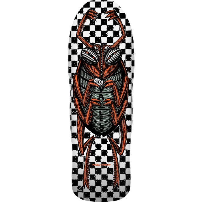 Powell Peralta Mike Vallely Bug Reissue Skateboard Deck White - 10 x 30.25 - SkateTillDeath.com