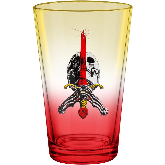Powell Peralta Pint Glass Yellow/Red Fade - SkateTillDeath.com