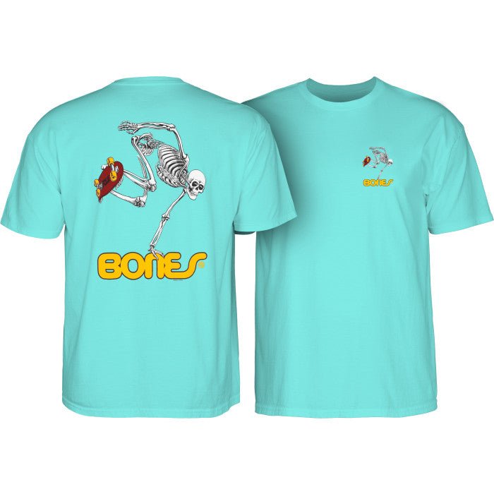 Powell Peralta Skateboarding Skeleton T-shirt - Celadon - SkateTillDeath.com