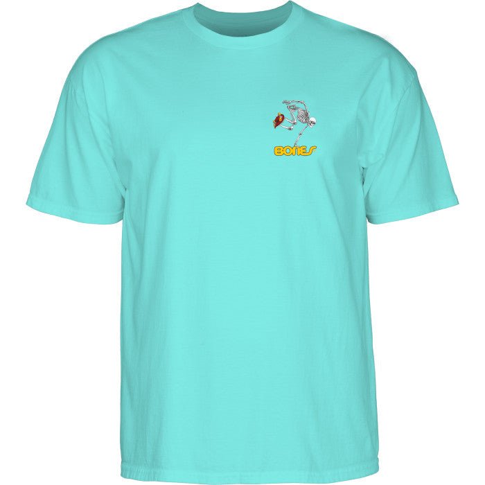 Powell Peralta Skateboarding Skeleton T-shirt - Celadon - SkateTillDeath.com