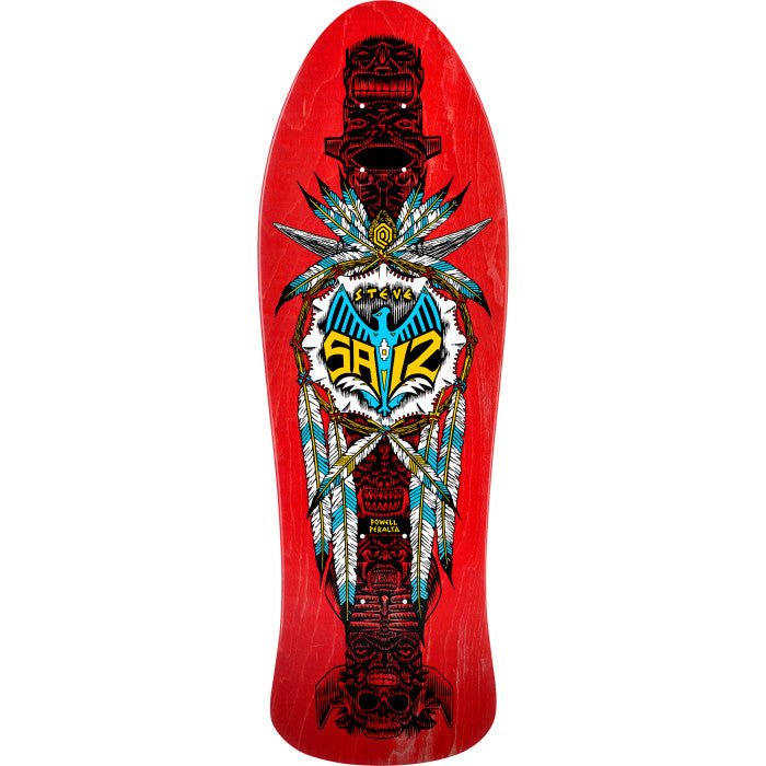 Powell Peralta Steve Saiz Totem Reissue Skateboard Deck Red Veneer - 10 x 30.81 - SkateTillDeath.com