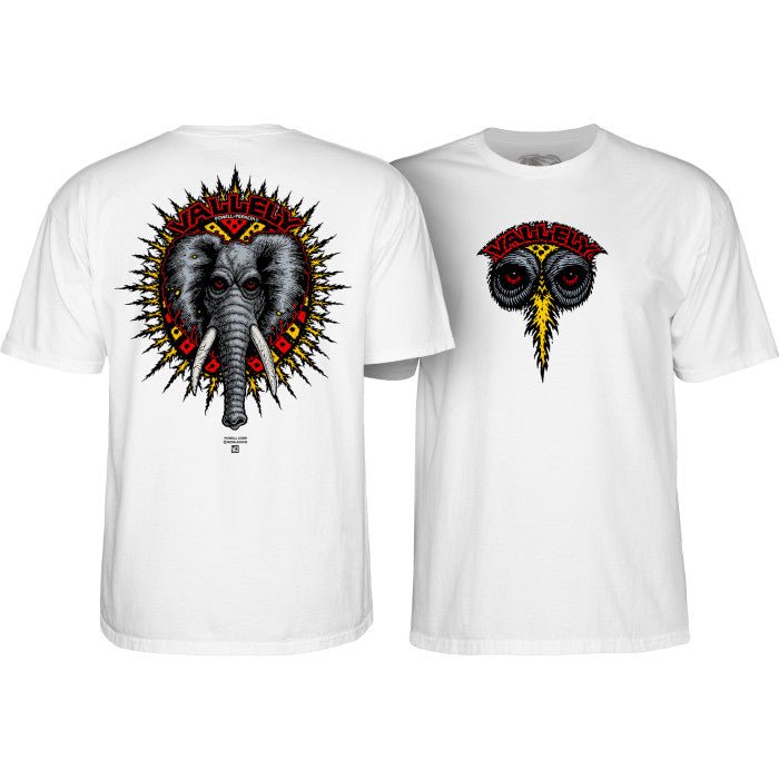 Powell Peralta Vallely Elephant T-shirt White - SkateTillDeath.com