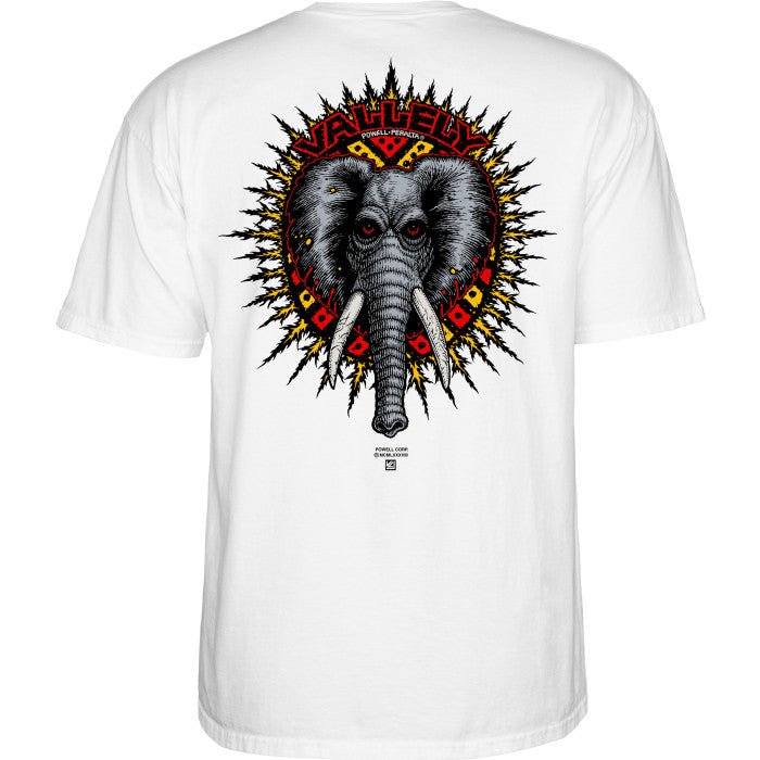 Powell Peralta Vallely Elephant T-shirt White - SkateTillDeath.com