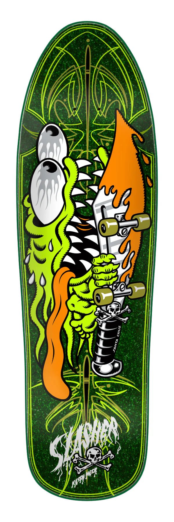 Santa Cruz Skateboards Keith Meek Pinstripe Slasher 9.32" x 31.67" Deck - SkateTillDeath.com