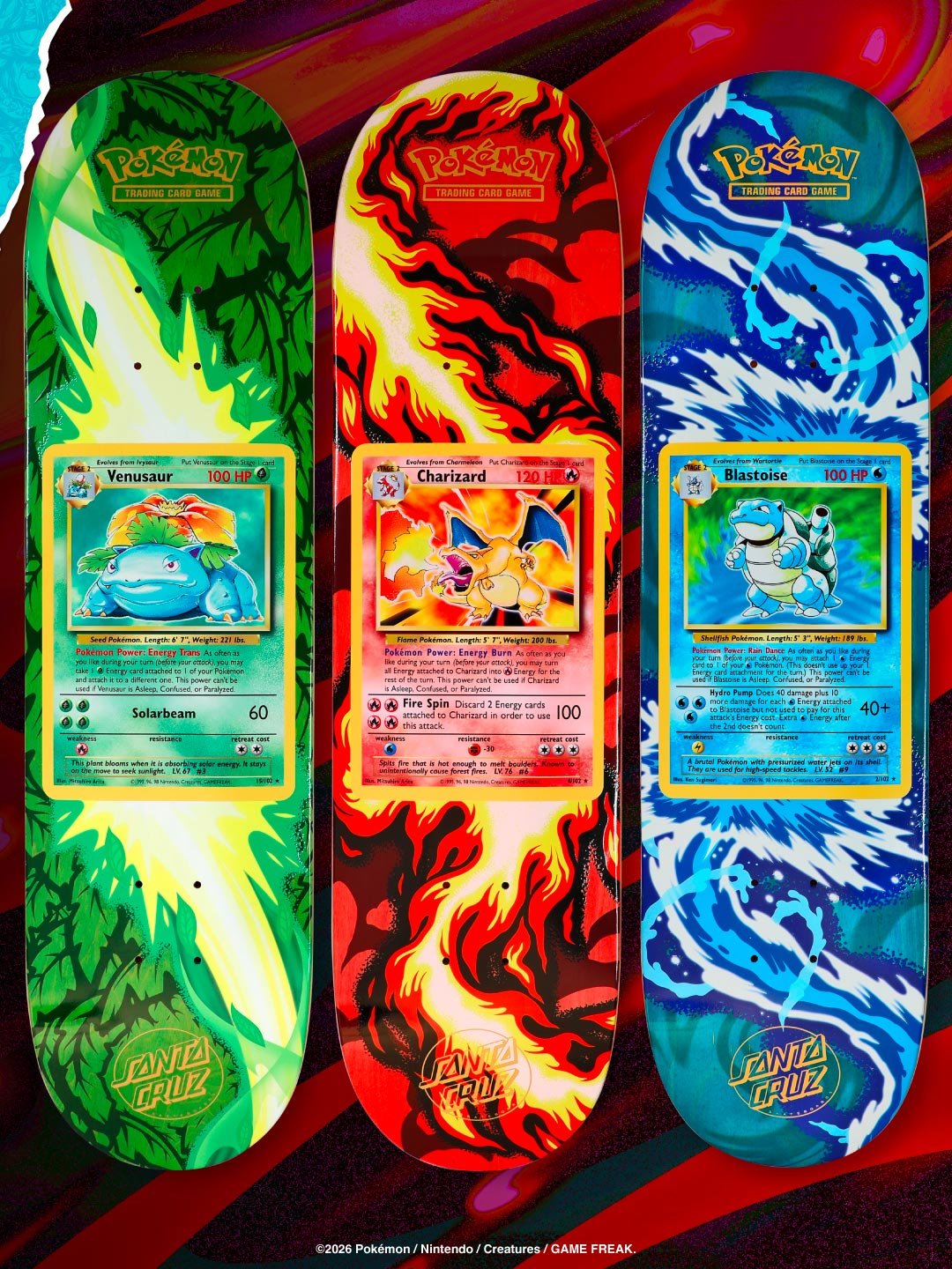 Skateboard Deck Santa Cruz x Pokemon 30 years - SkateTillDeath.com