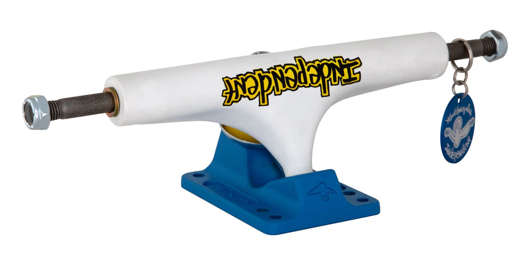 Stage 4 Mark Gonzales White / Blue Independent Skateboard Truck - SkateTillDeath.com