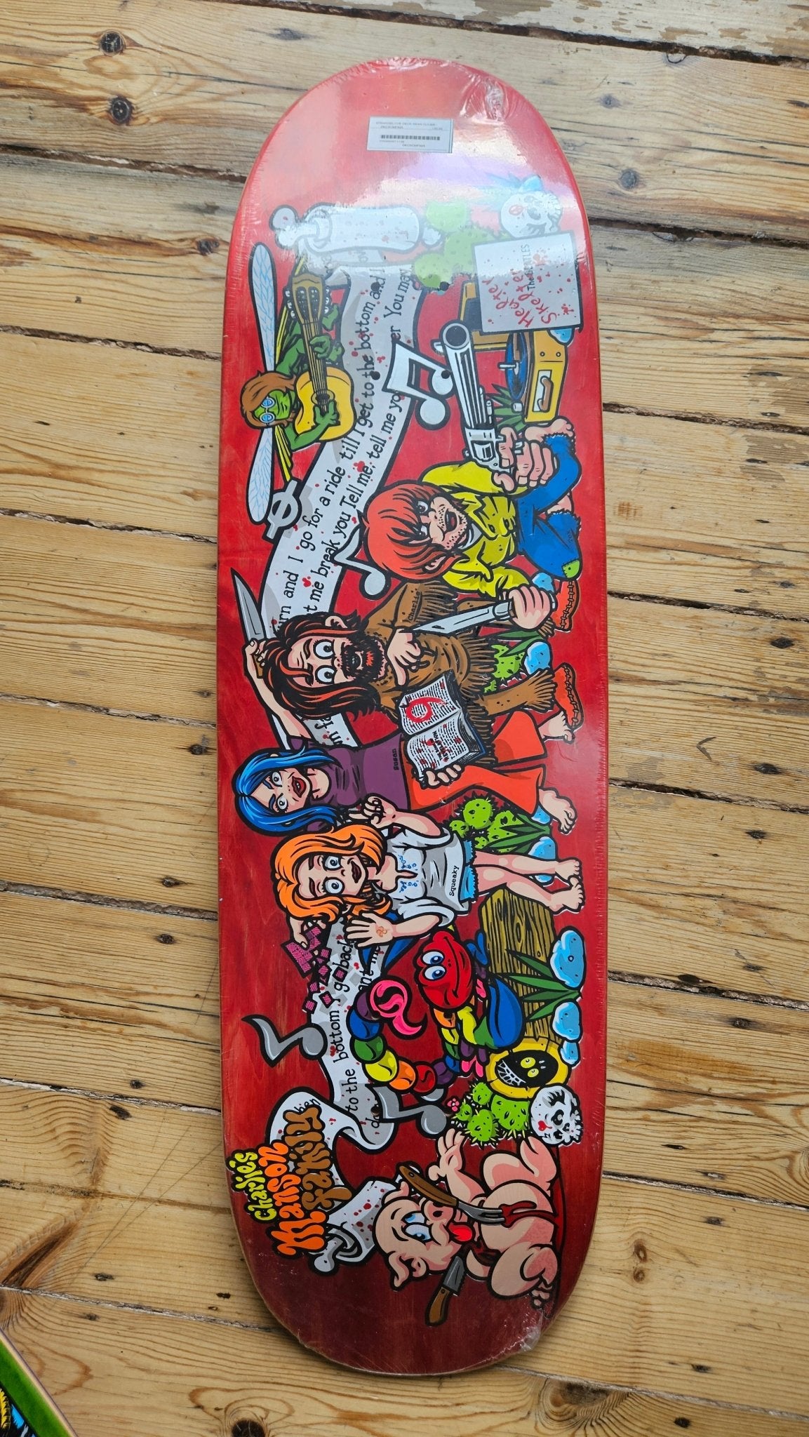 Strangelove vs New Deal Manson Family Screen printed skateboard deck - SkateTillDeath.com