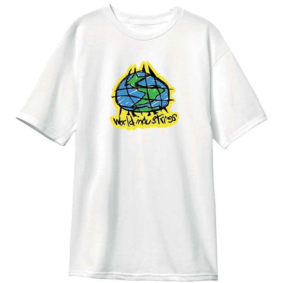 World Industries Scribble White T-Shirt - SkateTillDeath.com
