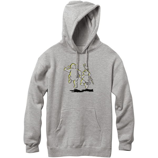 WORLD INDUSTRIES SWEAT FRIENDS HEAVYWEIGHT HOOD GREY HEATHER - SkateTillDeath.com