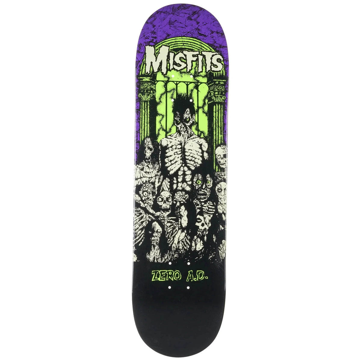 Zero Skateboard Deck Misfits Zero A.D. Glow 8.5" x 32.3" - SkateTillDeath.com