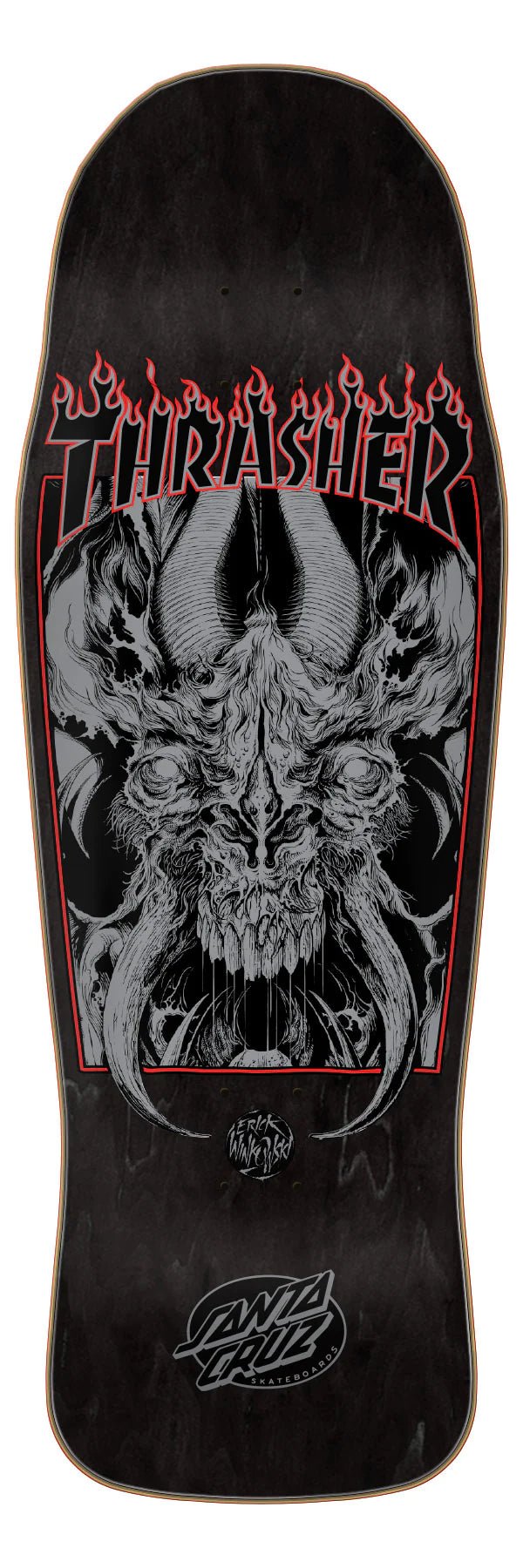 10.34in Thrasher Winkowski Primeval Santa Cruz Shaped Skateboard Deck - SkateTillDeath.com