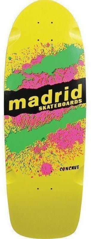 madrid marty explosion yellow - old school skateboard deck - SkateTillDeath.com