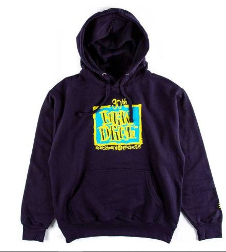 New Deal 30th Anniversary Napkin Logo Pullover Hoodie - Navy - SkateTillDeath.com