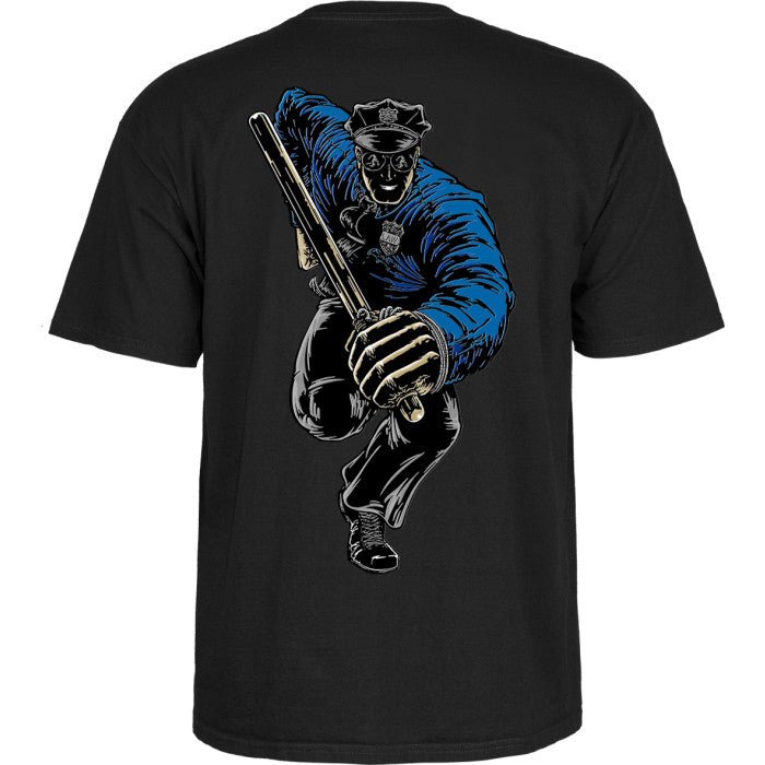 Powell Peralta Chris Senn Police T-Shirt - SkateTillDeath.com