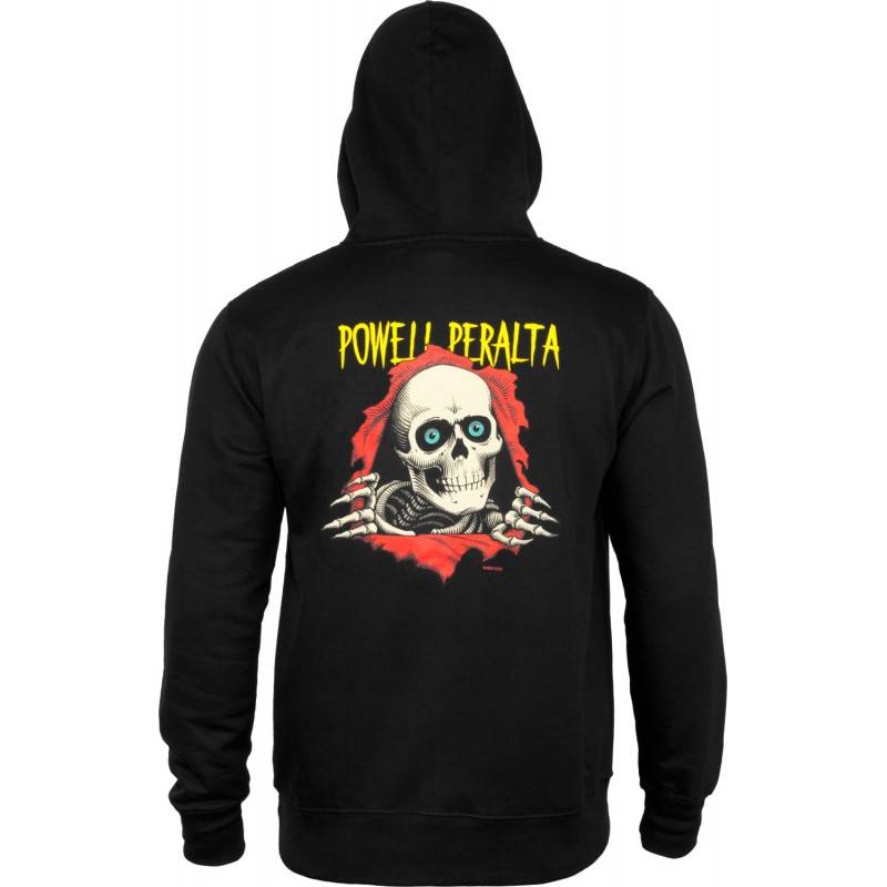 Powell Peralta Ripper Pullover Hooded Sweatshirt Black - SkateTillDeath.com