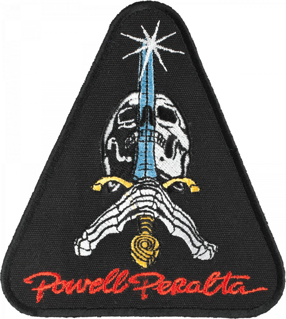 Powell Peralta Skull and Sword Patch 3.5" - SkateTillDeath.com
