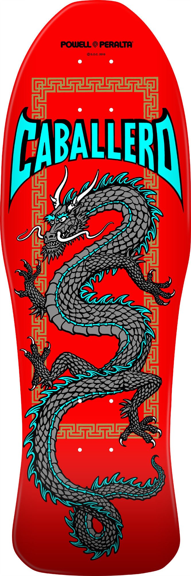Powell Peralta Steve Caballero Dragon Skateboard Deck Red/Silver - 10 x 30 - SkateTillDeath.com
