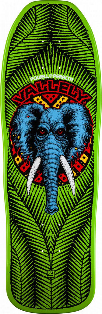 Powell Peralta Vallely Elephant Skateboard Deck Lime - 9.85 x 30 - SkateTillDeath.com