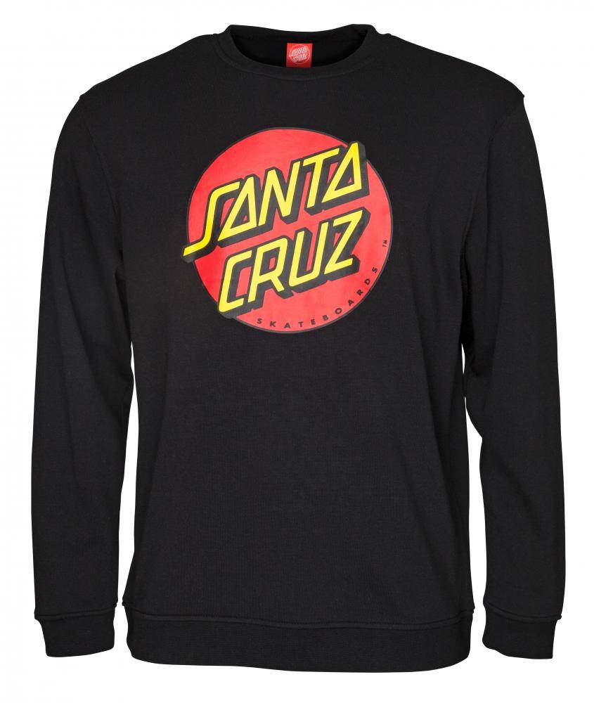 Santa Cruz Crew Classic Dot Black - SkateTillDeath.com