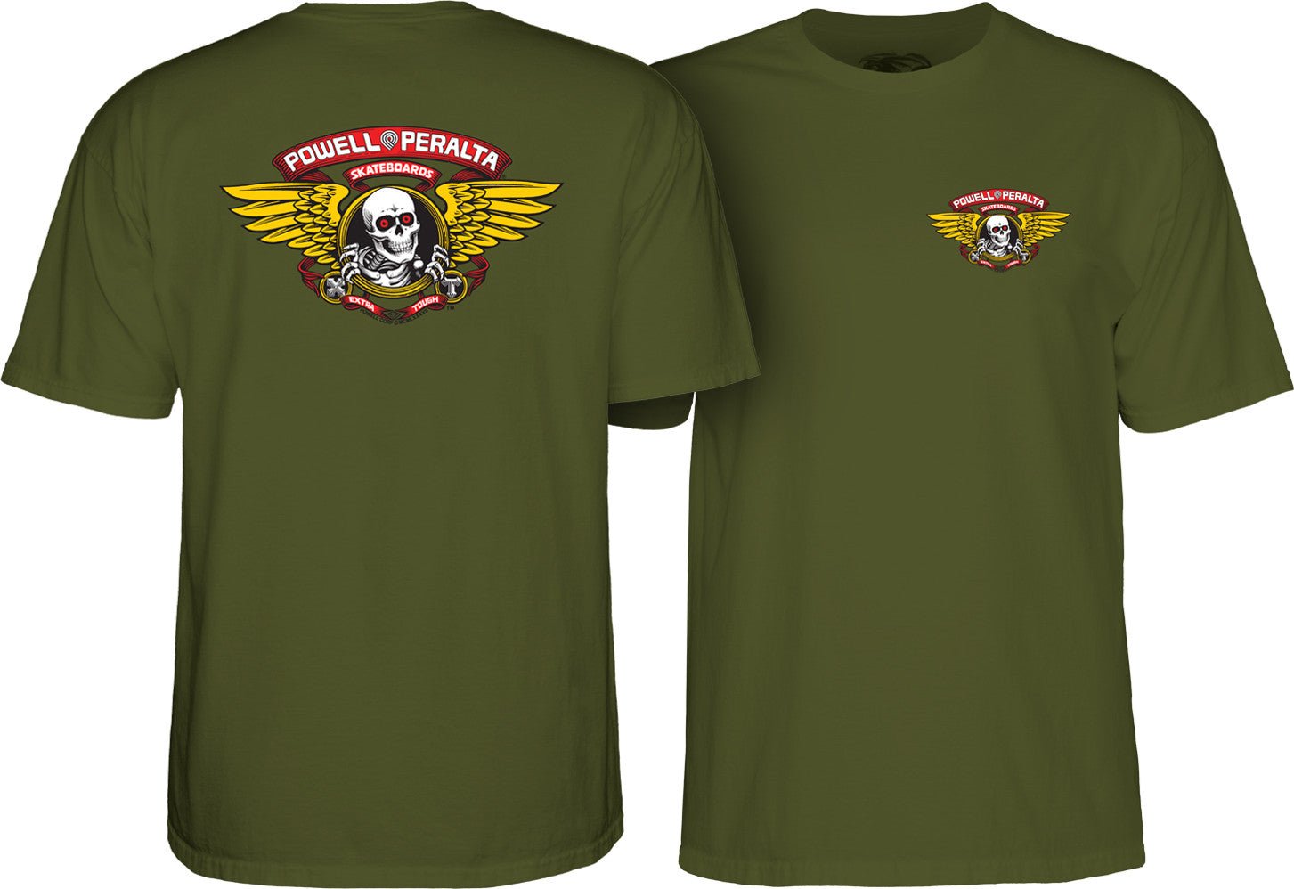T-shirt Powell-Peralta™Winged Ripper Military Green - SkateTillDeath.com