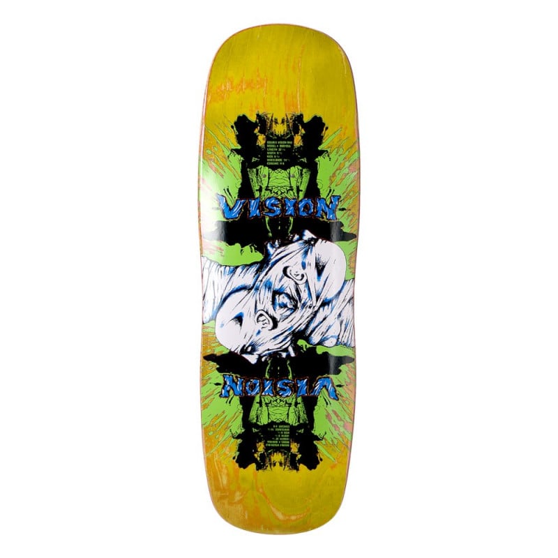 vision double vision - old school skateboard deck - Yellow - SkateTillDeath.com