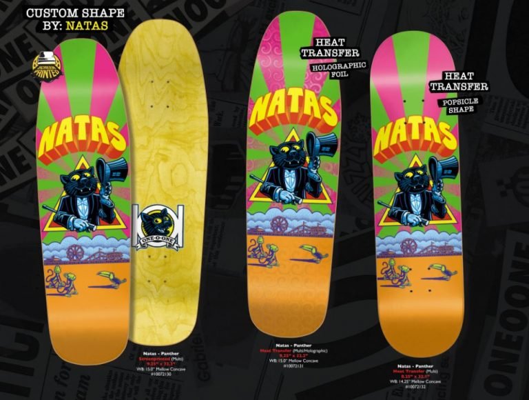 スケートボード Nataskaupas 101skateboards 101 Natas Kaupas Panther Screened Deck 9.25