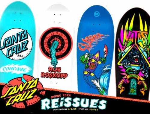 New Santa Cruz reissues planned for spring 2024 - SkateTillDeath.com