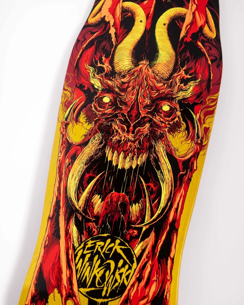 10.34in Winkowski Primeval Fire Santa Cruz Shaped Skateboard Deck - SkateTillDeath.com