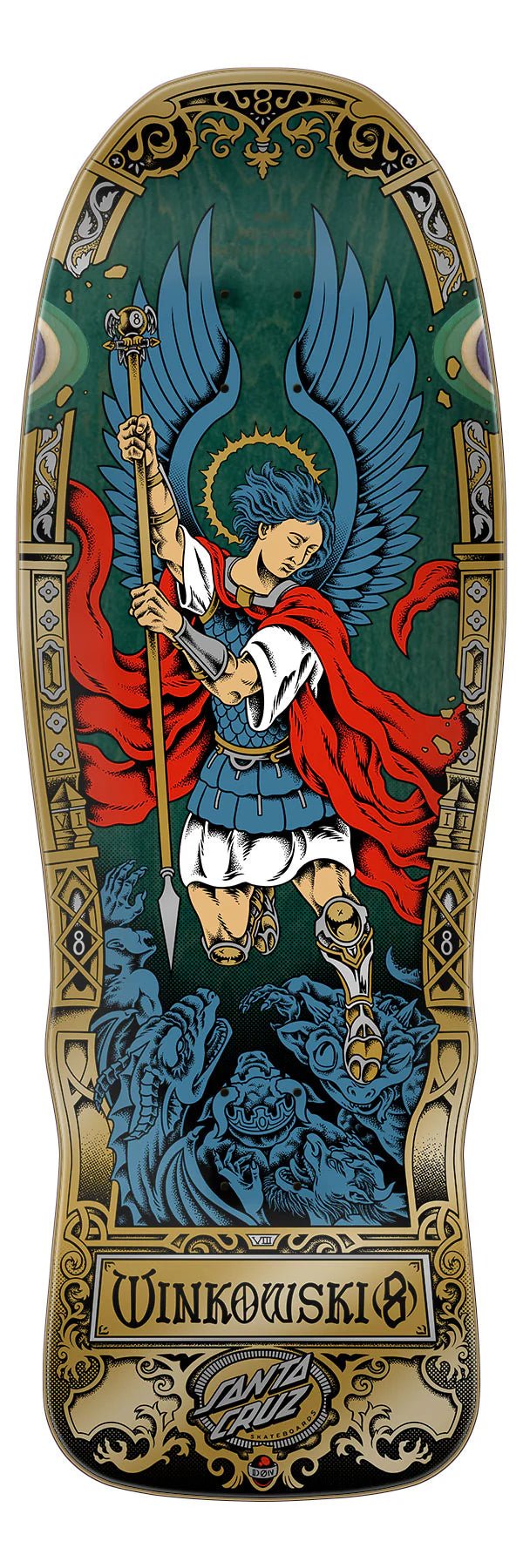 10.35in Winkowski Archangel Shaped Santa Cruz Skateboard Deck - SkateTillDeath.com