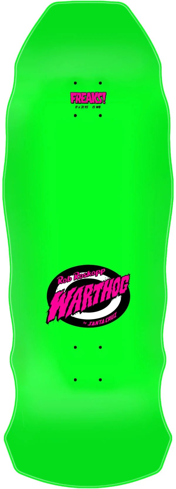 11in Rob Roskopp Warthog Santa Cruz Freaks Skateboard Deck - SkateTillDeath.com