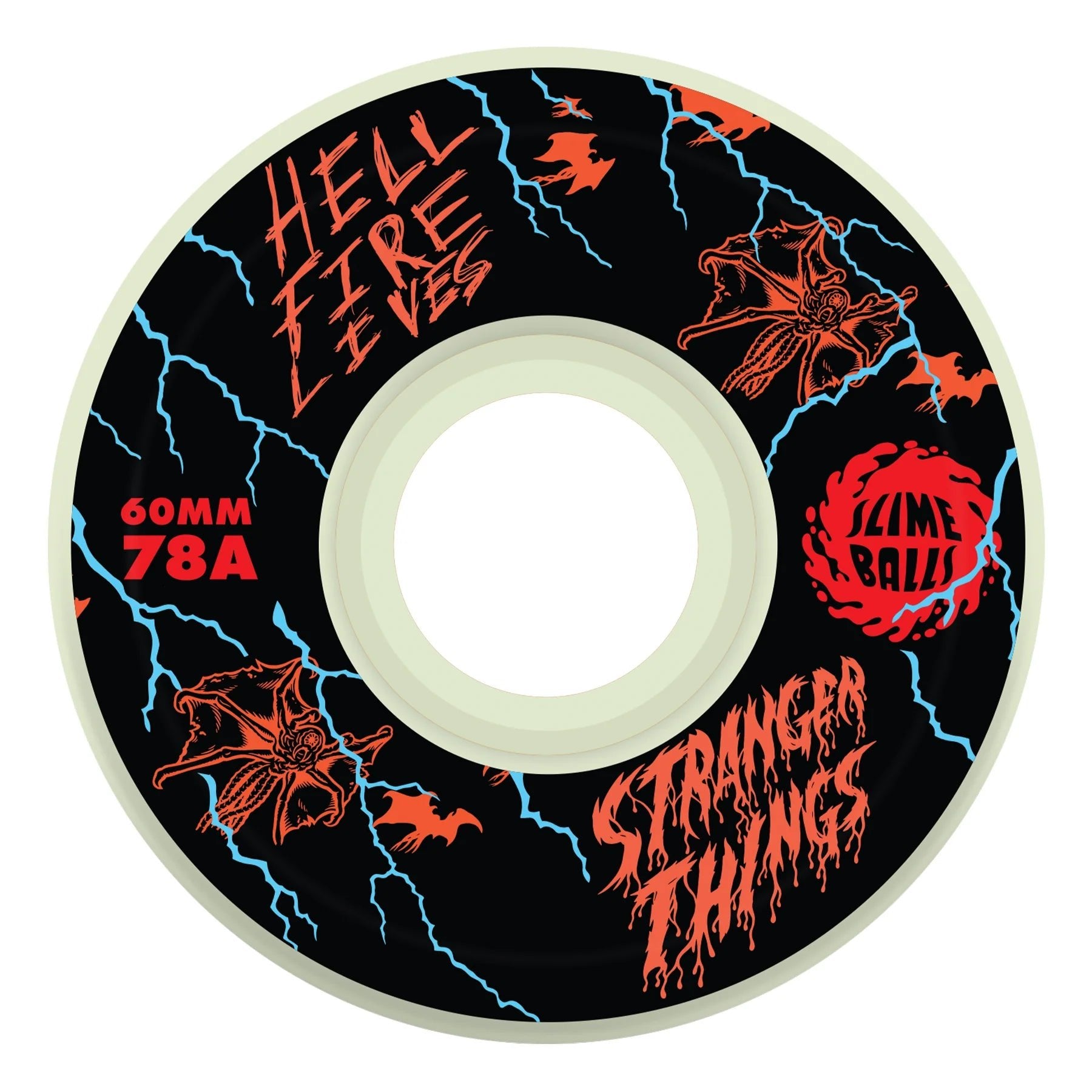 60mm Stranger Meek Slasher Eddie Light Ups 78a Slime Balls Skateboard Wheels - SkateTillDeath.com
