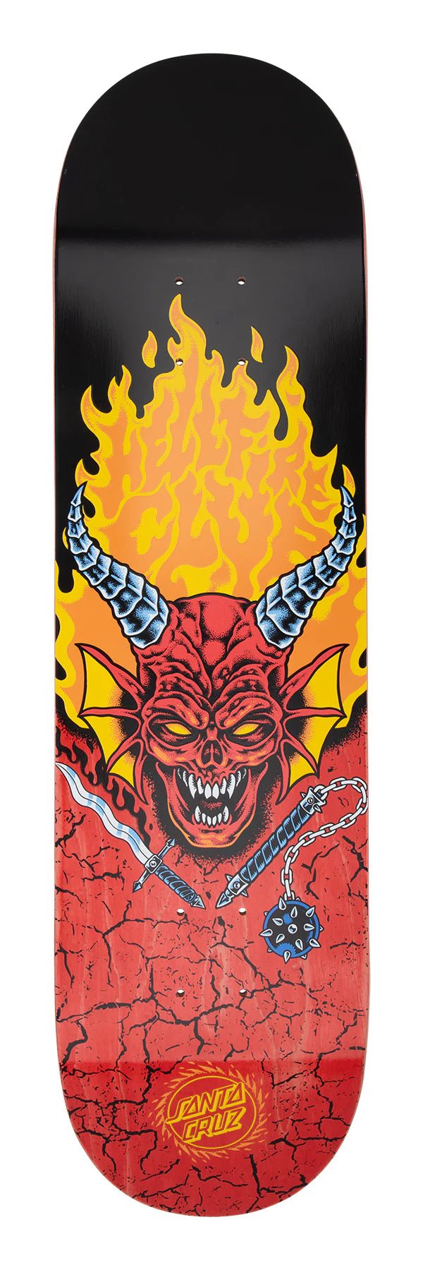 8.25in Stranger Things Hellfire Club Santa Cruz Skateboard Deck - SkateTillDeath.com