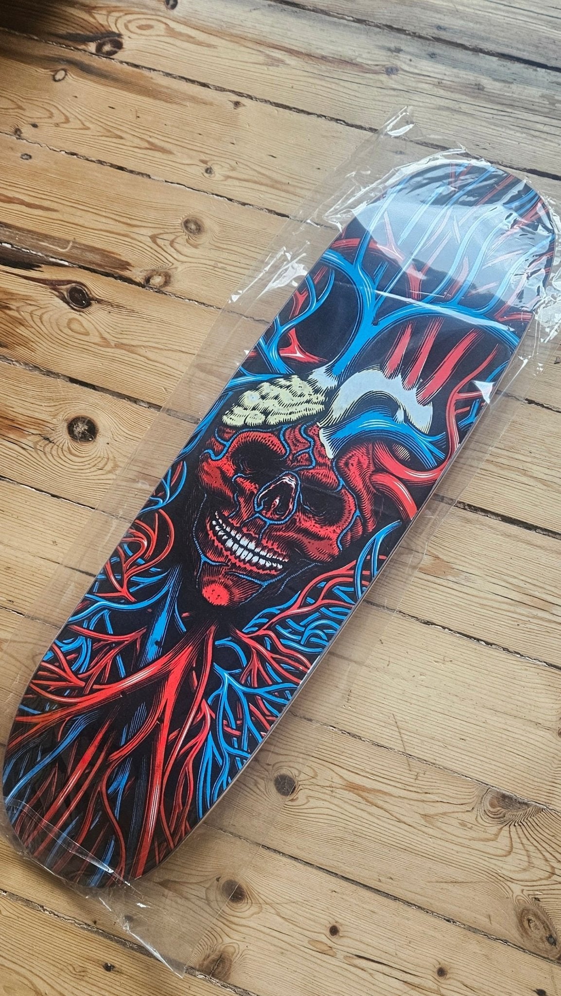 8.875" Heart Skull "Black Velvet" Deck - Signed by Sean Cliver - SkateTillDeath.com